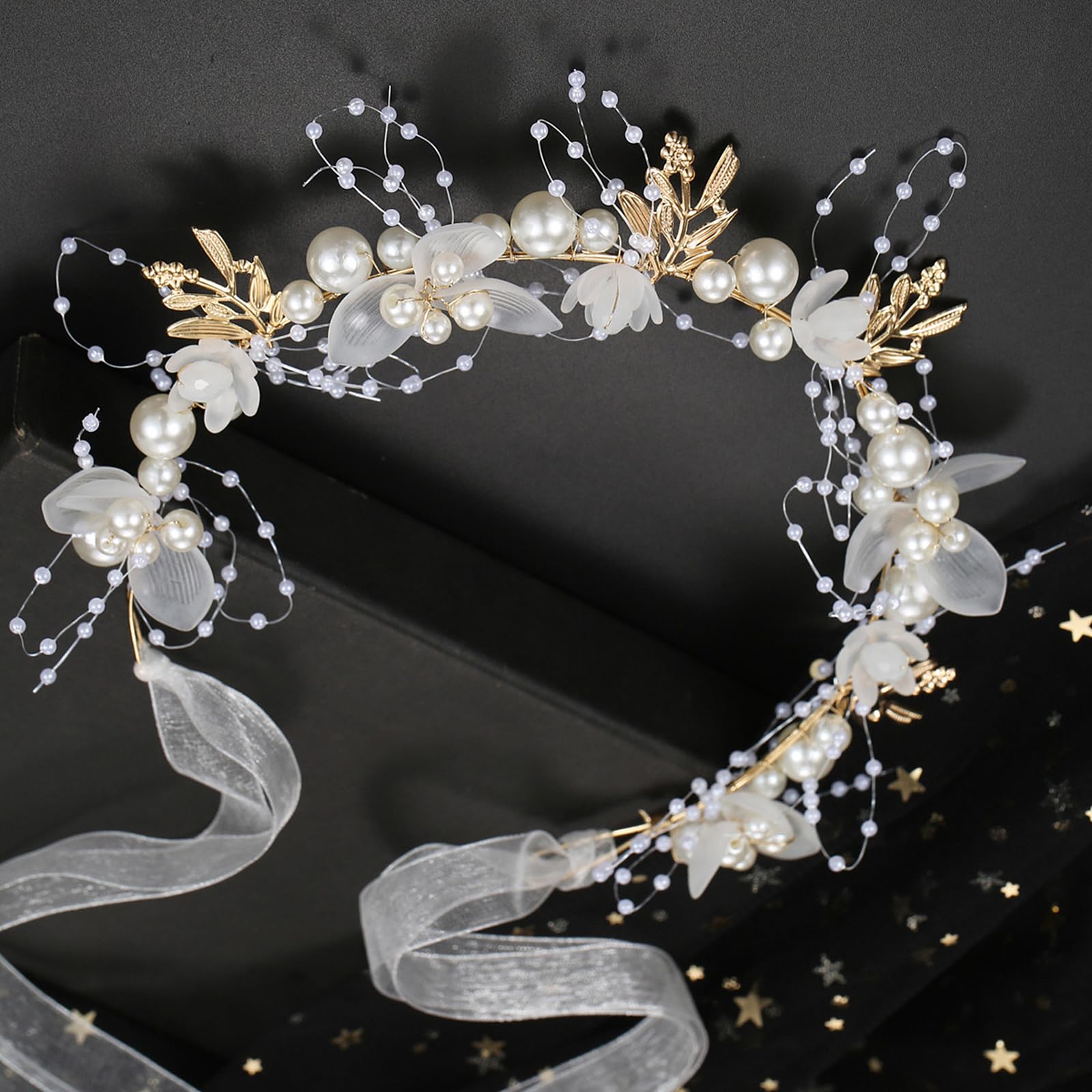 Amazon.com : YOUlDIANZI Flower Girl Princess Headpiece, Pearl